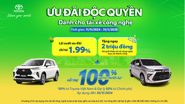 ƯU ĐÃI ĐỘC QUYỀN DÀNH CHO TÀI XẾ CÔNG NGHỆ (GRAB & BE)