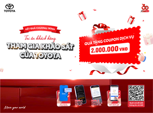 Thông báo Khách hàng nhận quà tặng của chương trình Tri ân Khách hàng làm  khảo sát của Toyota - Tháng 7 Năm 2025