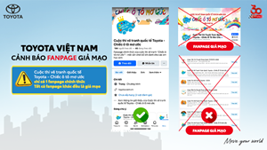 CẢNH BÁO GIẢ MẠO FANPAGE CUỘC THI VẼ TRANH QUỐC TẾ TOYOTA “CHIẾC Ô TÔ MƠ ƯỚC”