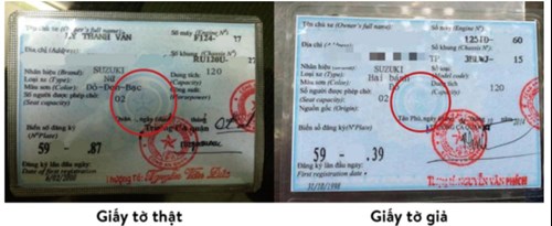 Phân biệt cà vạt xe thật và giả