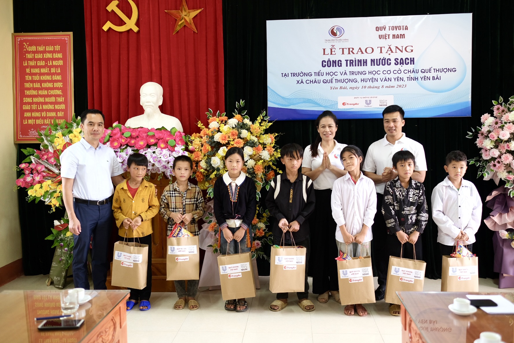 Quỹ Toyota Việt Nam bàn giao công trình nước sạch cho Trường Tiểu học - Trung học cơ sở Châu Quế Thượng tại tỉnh Yên Bái