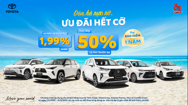TOYOTA VIỆT NAM CÙNG HỆ THỐNG ĐẠI LÝ TRIỂN KHAI CHƯƠNG TRÌNH KHUYẾN MẠI THÁNG 05/2025 