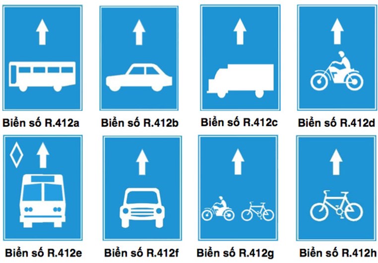 Người tham gia giao thông cần chú ý thông tin trên biển báo R.412