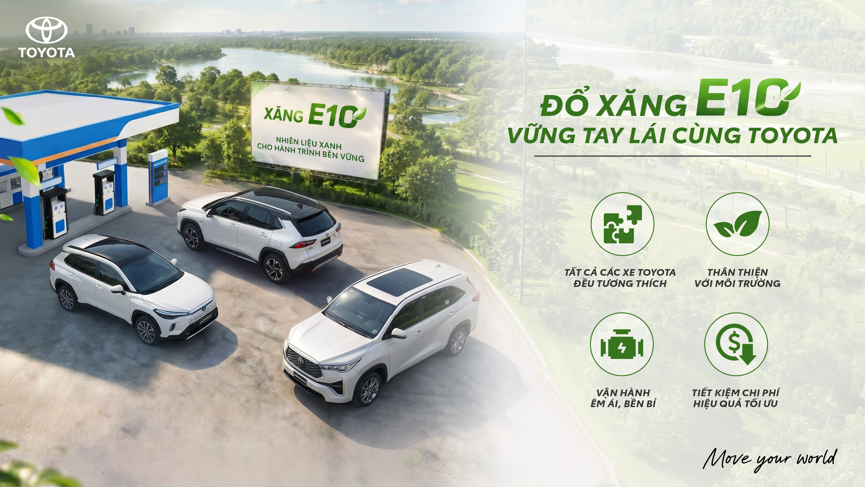 Khả năng tương thích với xăng sinh học E10 của các mẫu xe Toyota