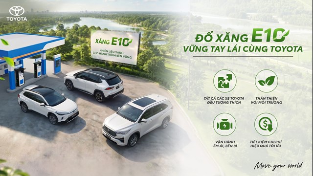 Khả năng tương thích với xăng sinh học E10 của các mẫu xe Toyota