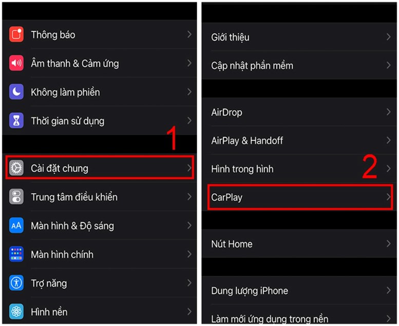 Kết nối Apple CarPlay không dây