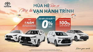 Toyota Việt Nam cùng hệ thống đại lý triển khai chương trình khuyến mại tháng 4/2026