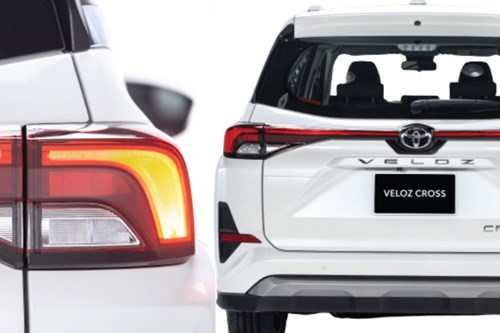 Đánh giá Toyota Veloz Cross về ngoại thất phần đuôi xe