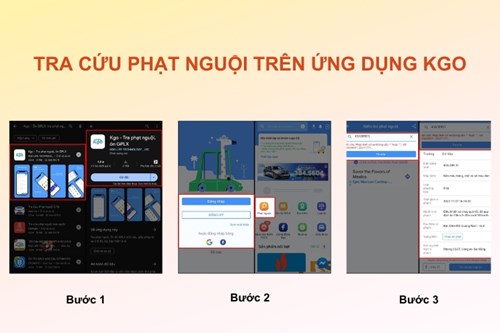 Cách tra cứu quyết định phạt nguội của ô tô, xe máy qua ứng dụng Kgo