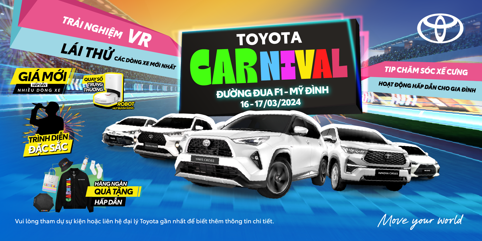 Toyota Carnival - Sự kiện lái thử và trải nghiệm các dòng xe Toyota mới nhất tại đường đua F1 - Hà Nội