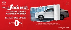 Thêm mức ưu đãi Thu cũ đổi mới – Lên đời Veloz Cross & Avanza Premio với lãi suất chỉ từ 0%/năm 