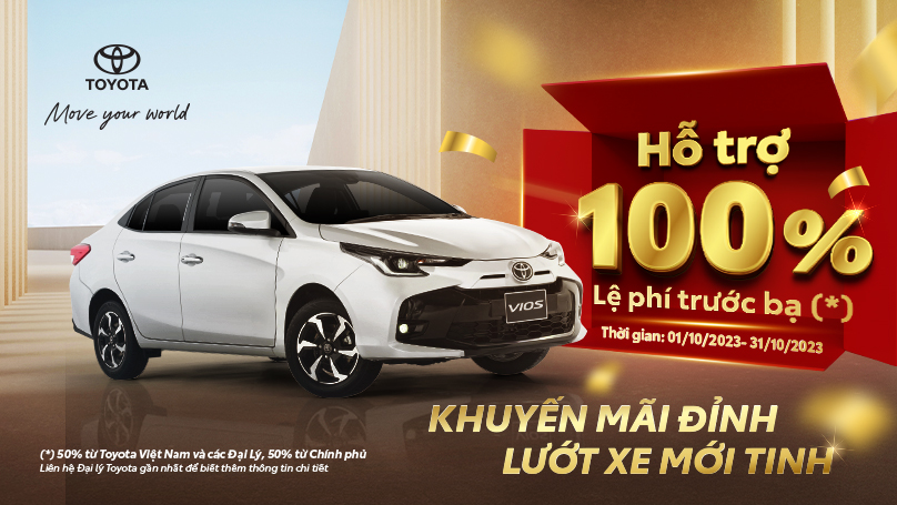 Chương trình khuyến mại từ hệ thống Đại lý Toyota dành cho xe Vios trong tháng 10/2023