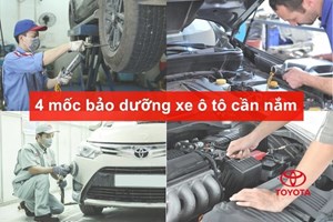 4 mốc bảo dưỡng xe ô tô, chi phí và giá dịch vụ 2025