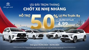 Triển khai chương trình khuyến mại tháng 9/2024 | Toyota